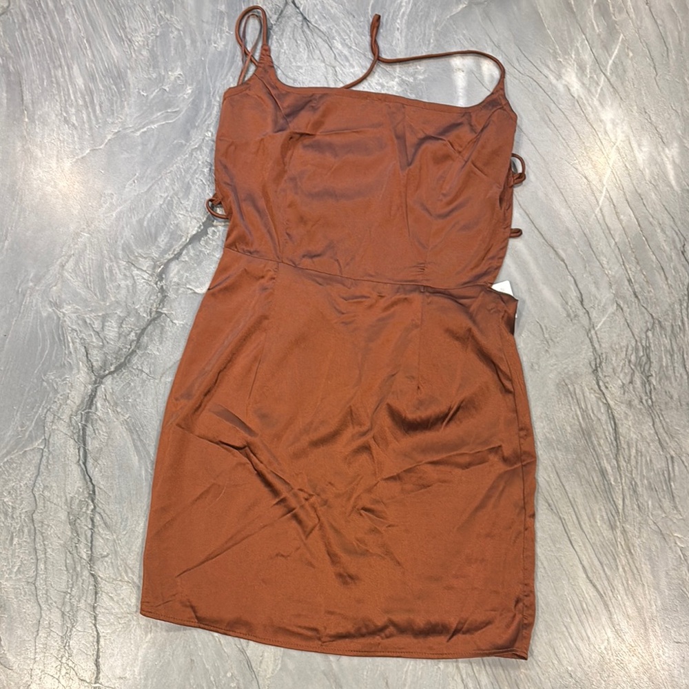 Blue Blush Cognac Bodycon Mini Dress for Cocktail Nights